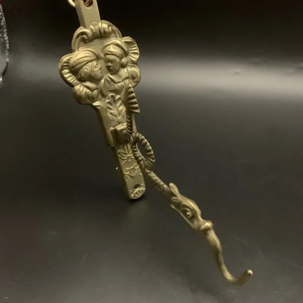 Vintage French Bronze Serpent Dragon Fish Wall Hook